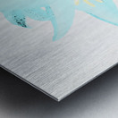 Abstract  Distressed Trio of Lime Lilies Metal print