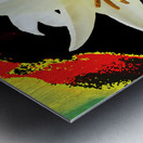  Abstract Trio of White Lilies on a Coloured Distressed Background Metal print