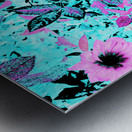 Cyan and Pink Scottish Highlands Garden Metal print