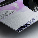 Abstract Daisy with Black Petals  Metal print