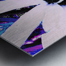 Abstract Daisy Flower in White Metal print