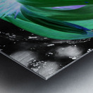  Abstract Green Cone Flower Metal print