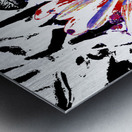 Abstract Vibrant Contrasting Daisy Flower Metal print