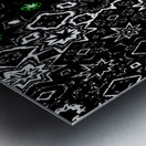 That Star Pattern in Green Metal print