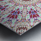 Abstract Kaleidoscope Mandala Pattern Red and Pink Metal print