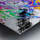 Abstract Swirling Chaotic Colours Metal print