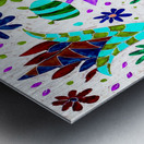 Abstract Vibrant Whimsical Flowers Metal print