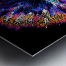 Abstract Neon Dandelion Head Metal print