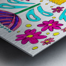 Abstract Vibrant Florals Metal print