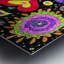 Abstract Doodle Love Birds Metal print