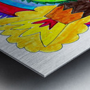 Abstract Dinosaur Romp Metal print