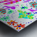 Abstract Pastel Avian Metal print