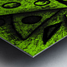 Abstract Green Grungy Triangles Metal print