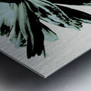 Dark Lime Daisy Flower on an Abstract Pale Background Metal print