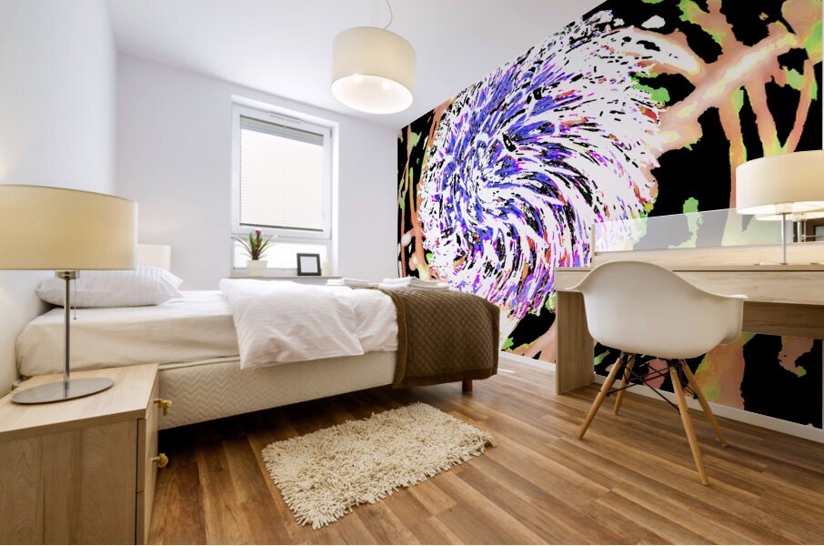  Abstract Swirling Woodland Plant Mural print