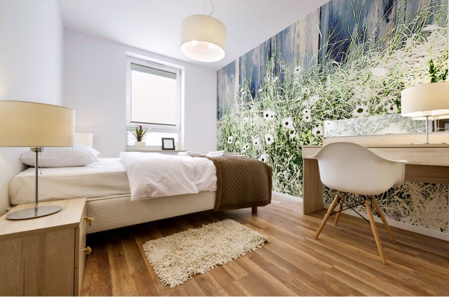 Serene Summer Daises  Mural print