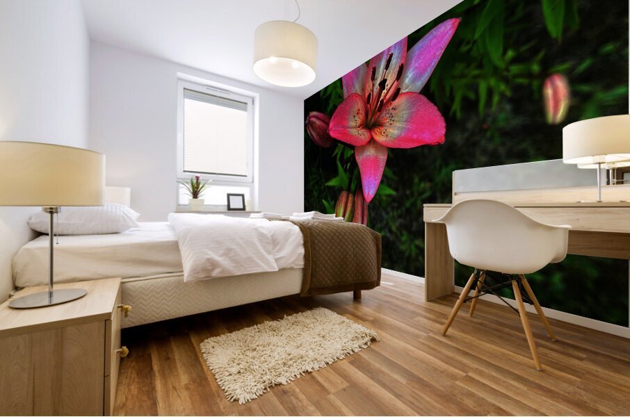 Vibrant Lilies  Mural print