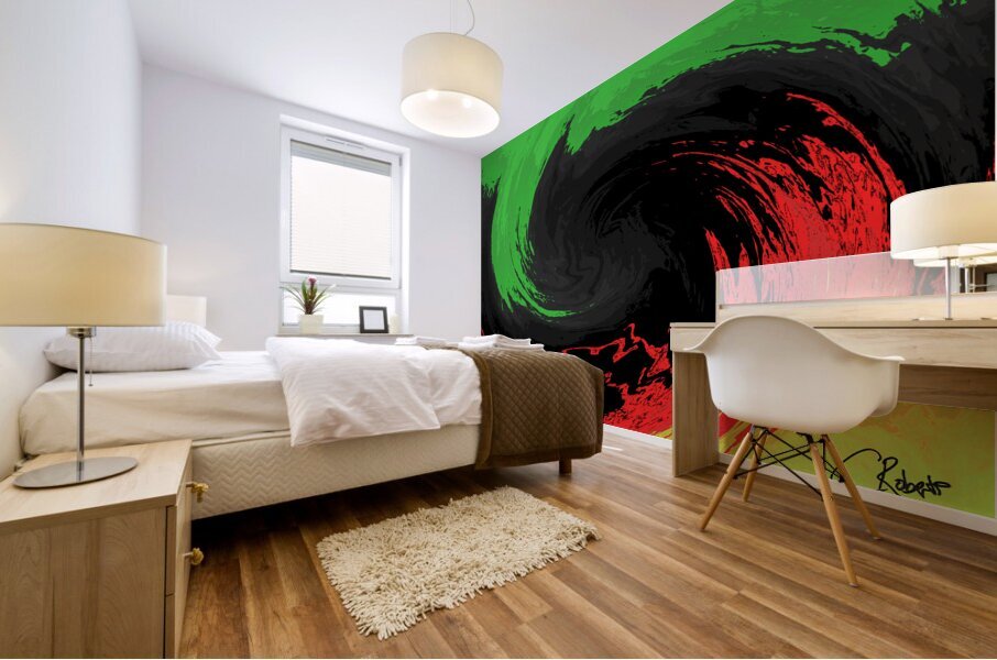 Abstract Swirling Dynamic Melting Forest  Mural print