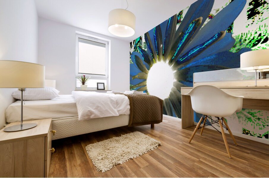 Cool Abstract Daisy Flower Mural print