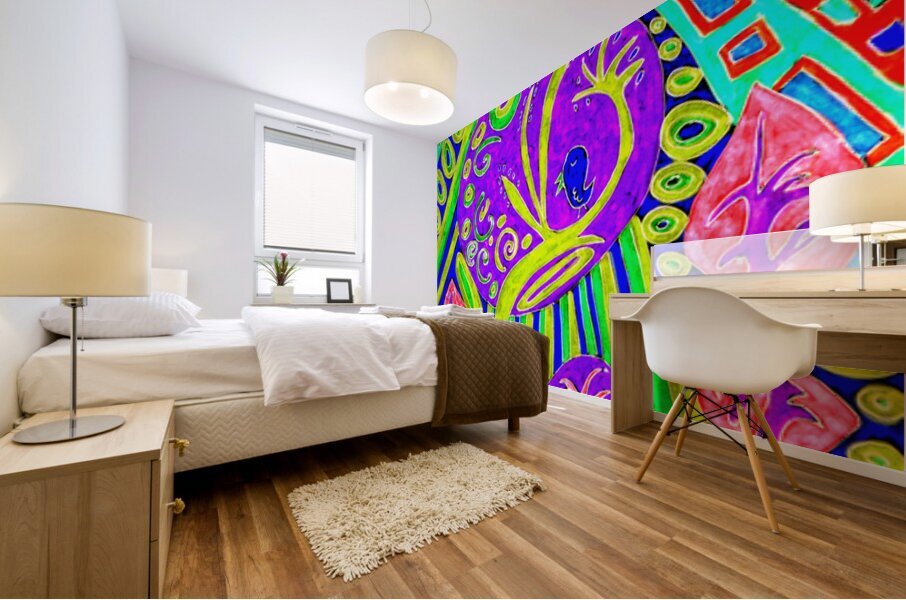 Abstract Vibrant Surreal Nature Mural print