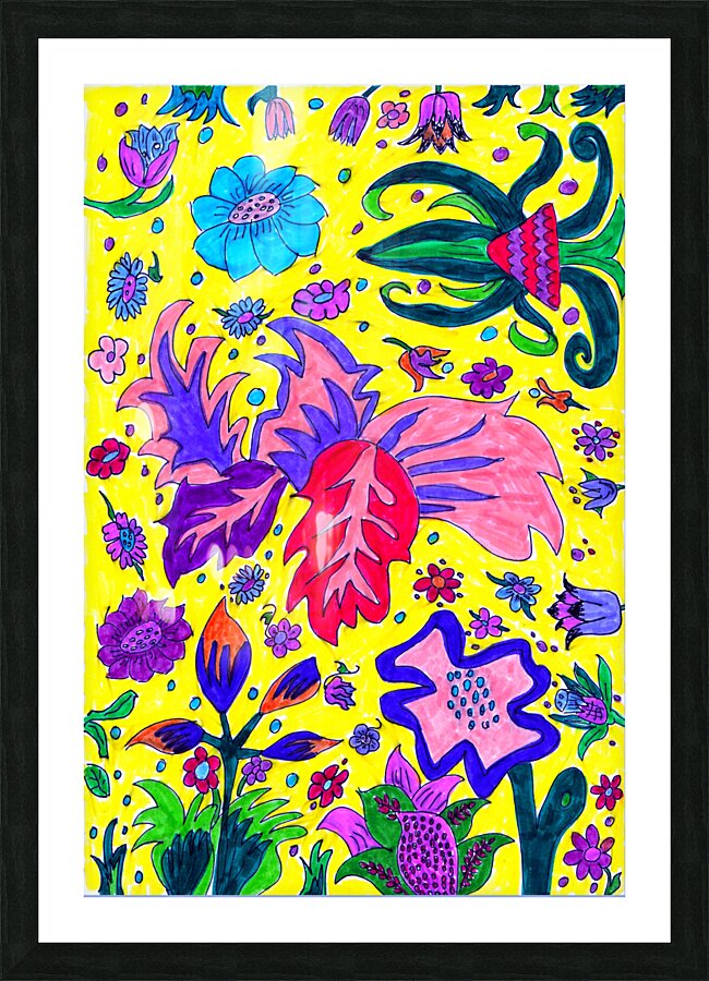 Abstract Floral Nature Design Picture Frame print