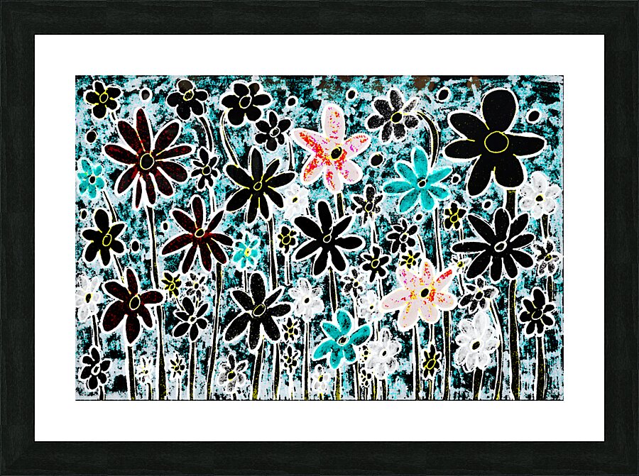 Abstract Textured Flora Display Picture Frame print