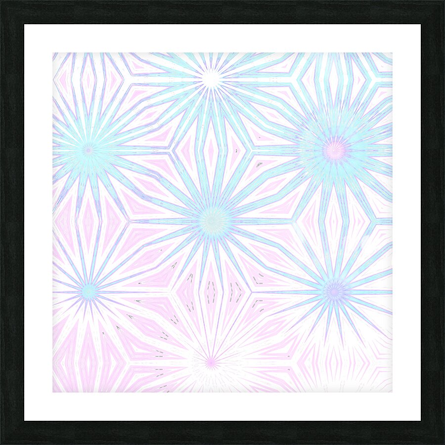 Abstract Pastel Mandala Pattern  Picture Frame print