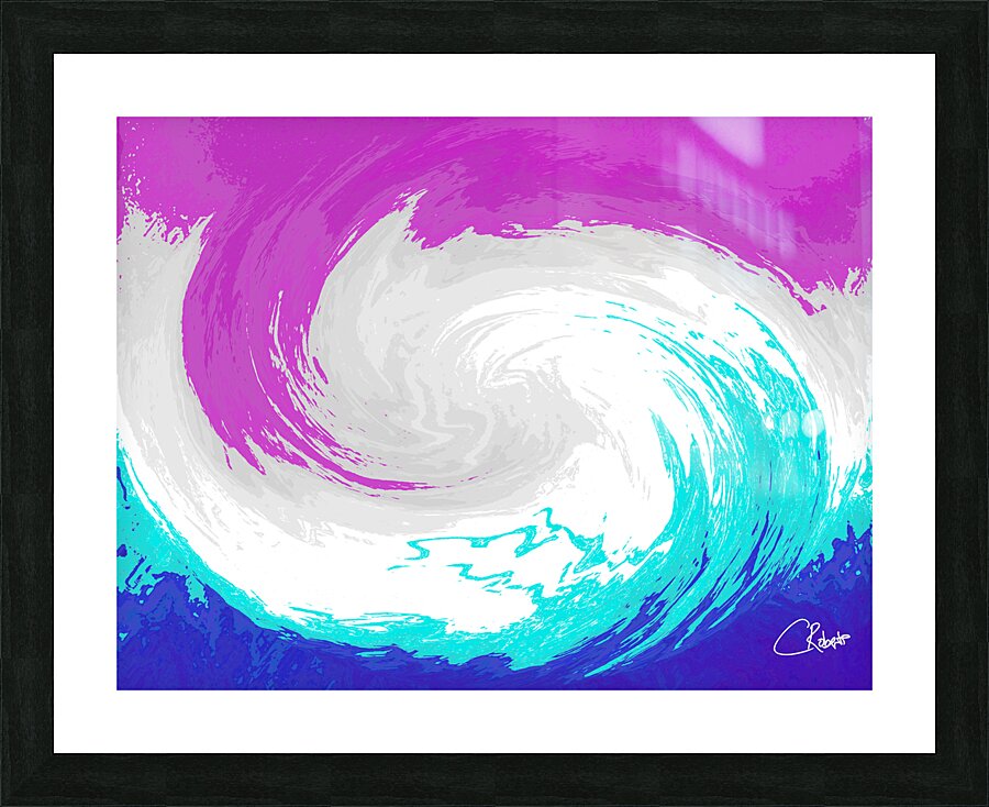 Abstract Vibrant Swirling Melting Forest Picture Frame print