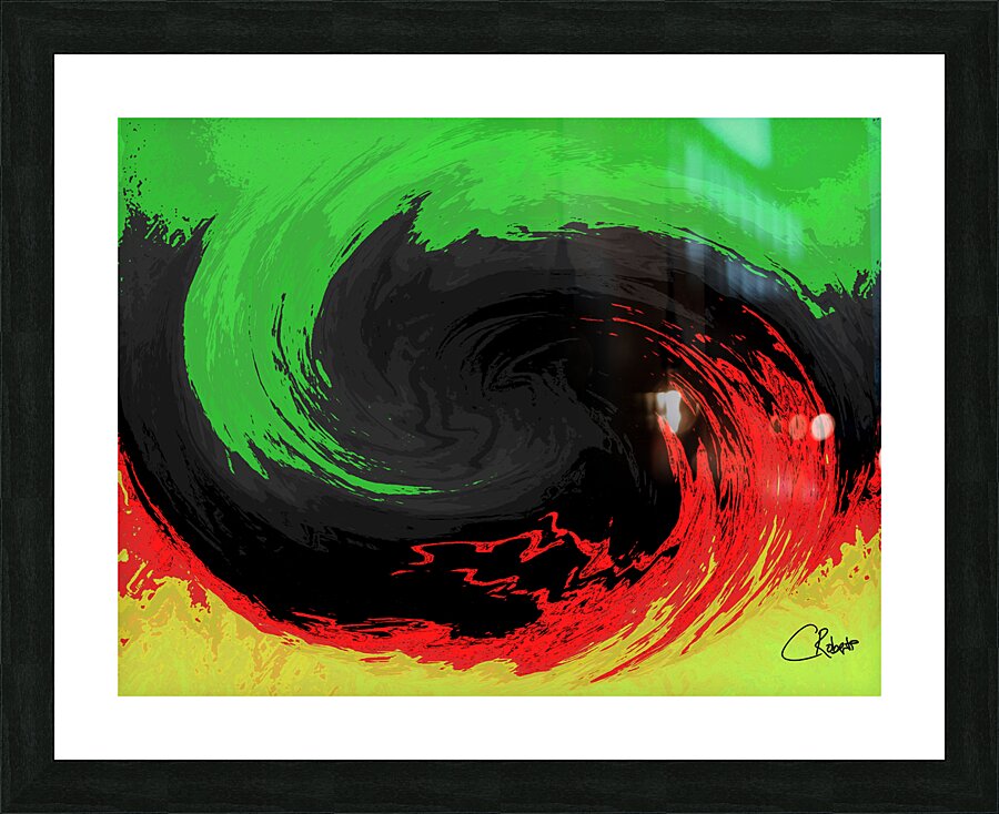 Abstract Swirling Dynamic Melting Forest  Picture Frame print