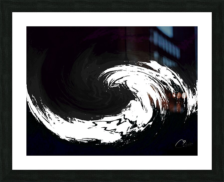 Abstract Swirling Monochrome Melting Forest  Picture Frame print