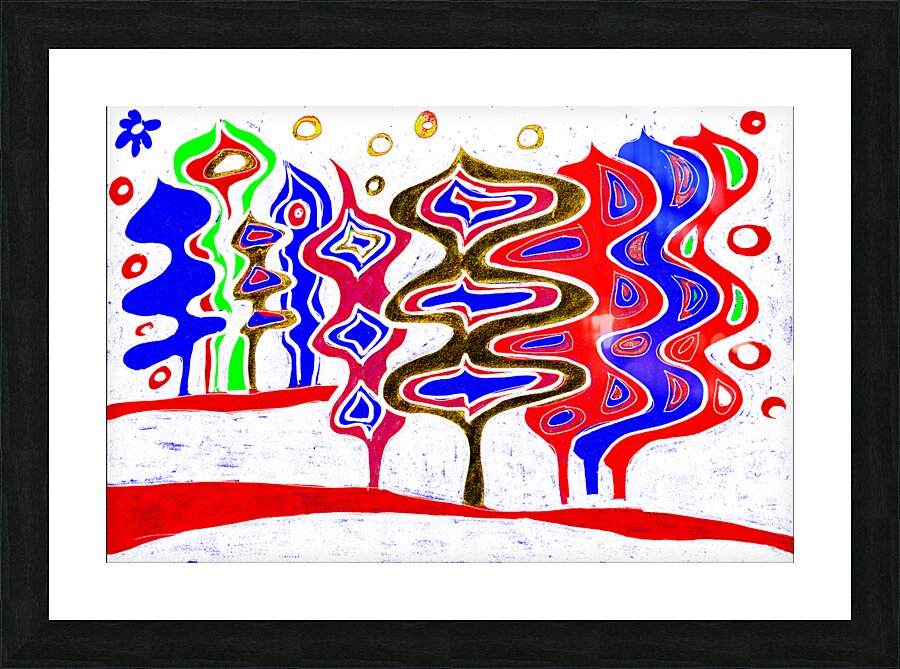 Abstract Colourful Forest Picture Frame print