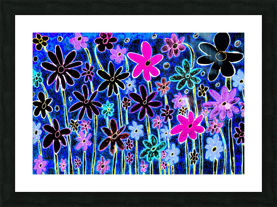 Abstract Garden At Night Picture Frame print