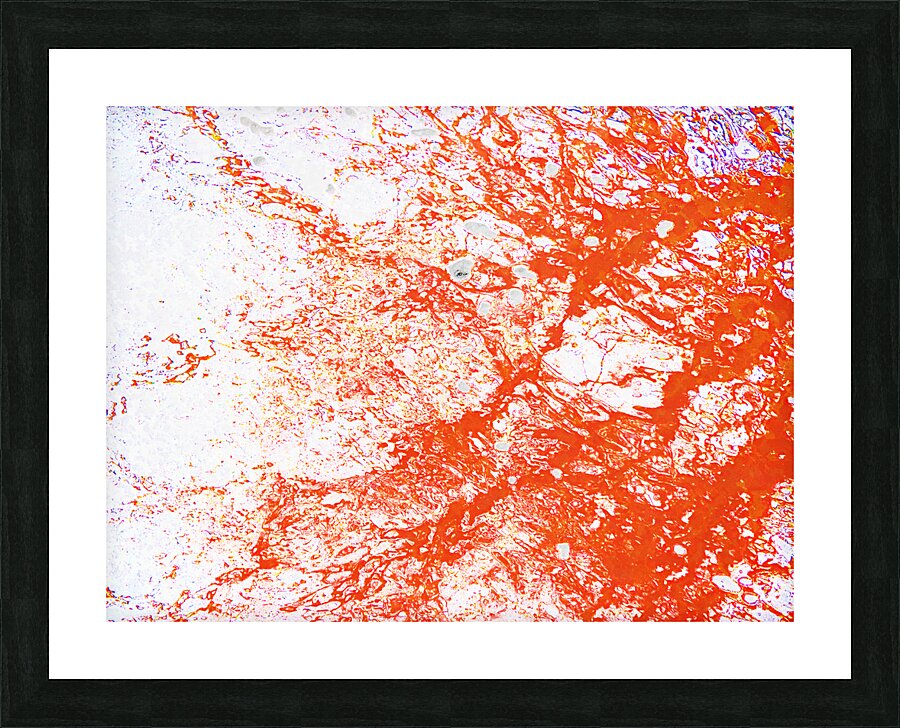  Abstract Orange Water Reflections                                                                                                           Picture Frame print