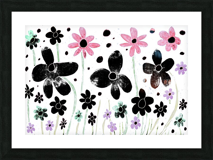 Abstract Whimsical Garden Picture Frame print