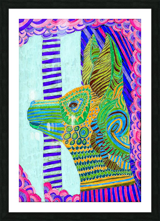 Abstract Egyptian Dog Too Picture Frame print