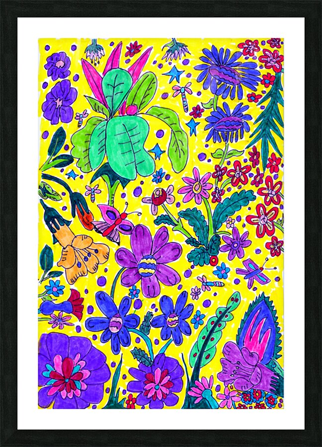 Abstract Floral Display Picture Frame print