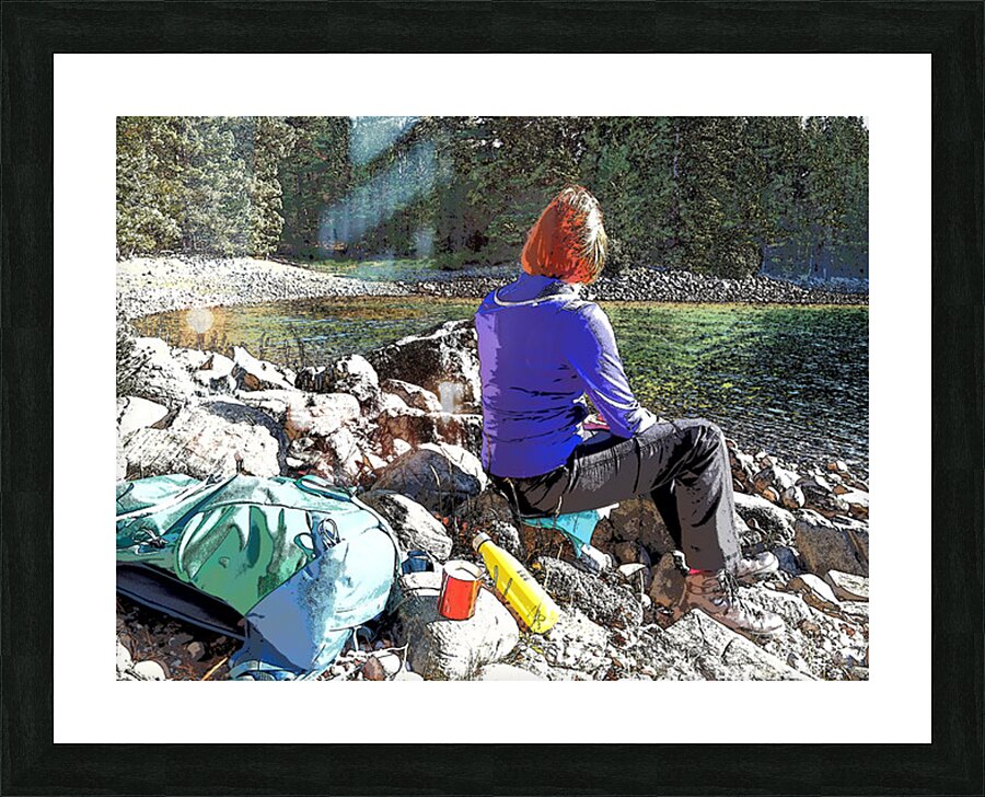 Scenes from the Trail-  Taking a Rest                                                                                                               Picture Frame print