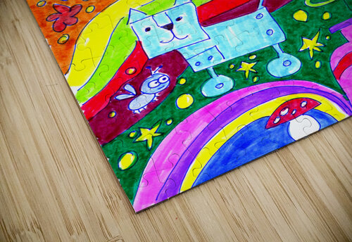 Abstract Doodle Art Cat Catriona Roberts Nature Photography and Designs puzzle