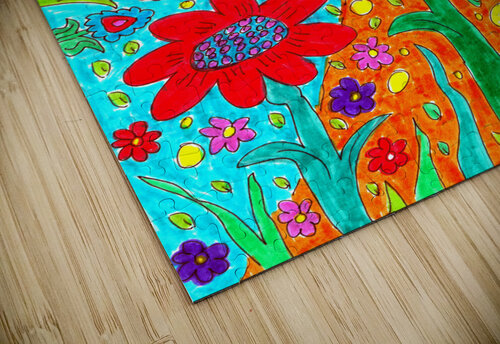 Abstract Flowers on a Coloured Background Catriona Roberts Nature Photography and Designs puzzle