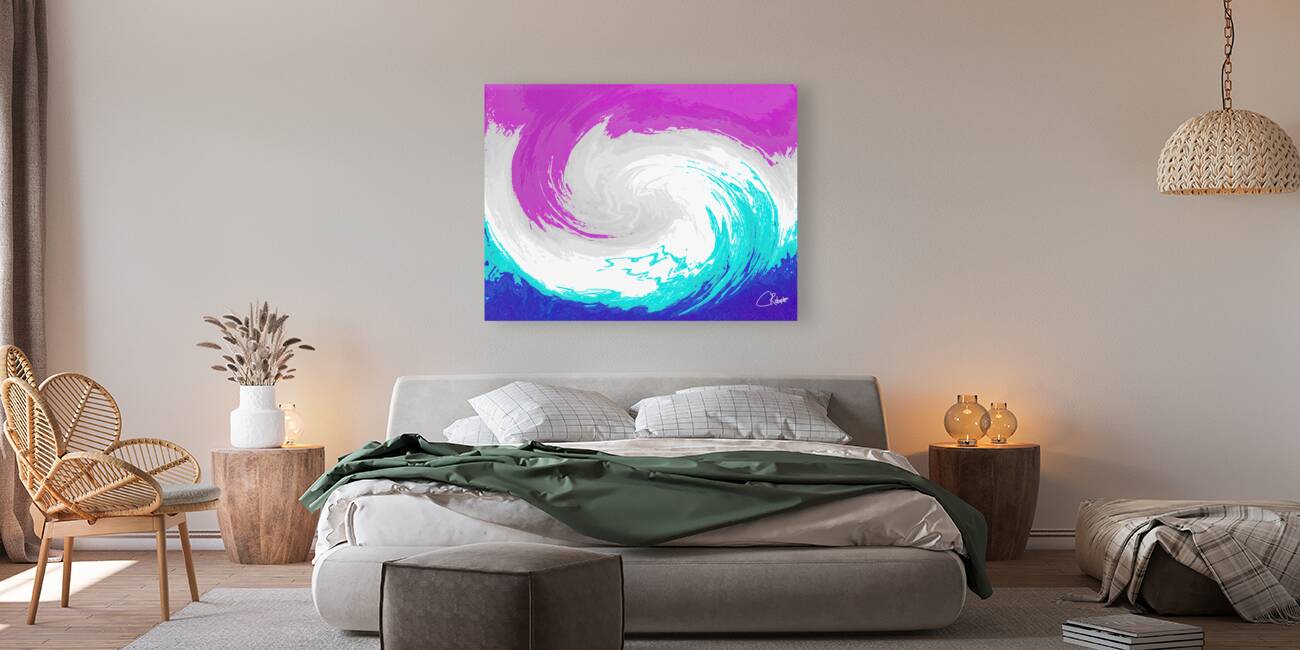 Abstract Vibrant Swirling Melting Forest Reproduction