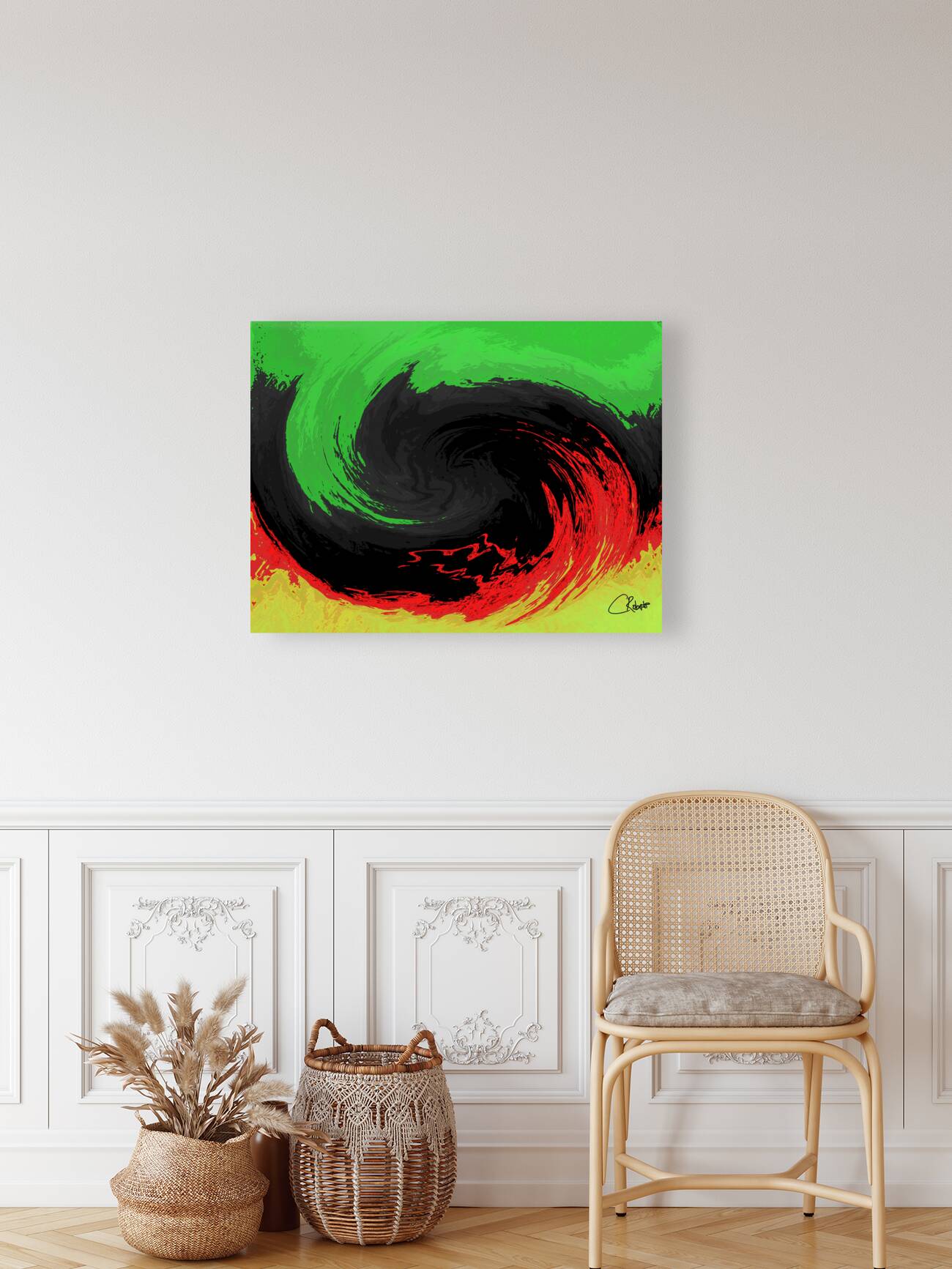 Abstract Swirling Dynamic Melting Forest  Reproduction