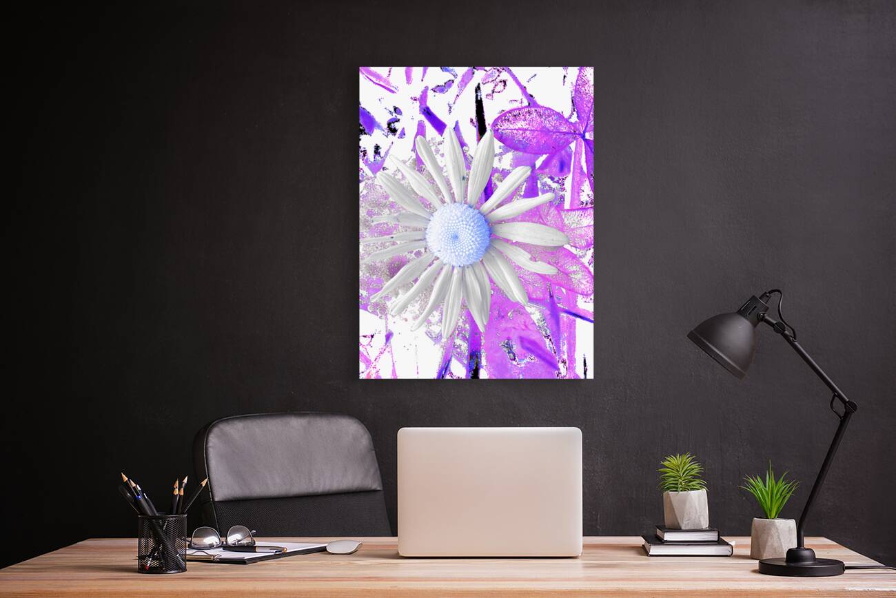 Cool Vivid Abstract Daisy Reproduction