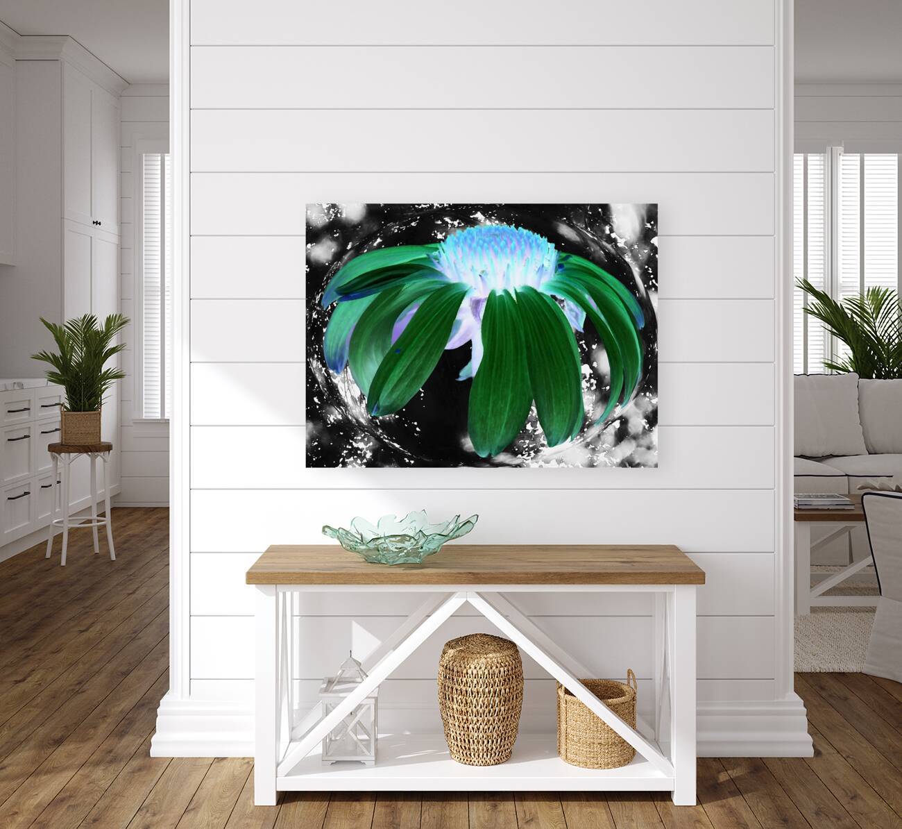  Abstract Green Cone Flower Reproduction