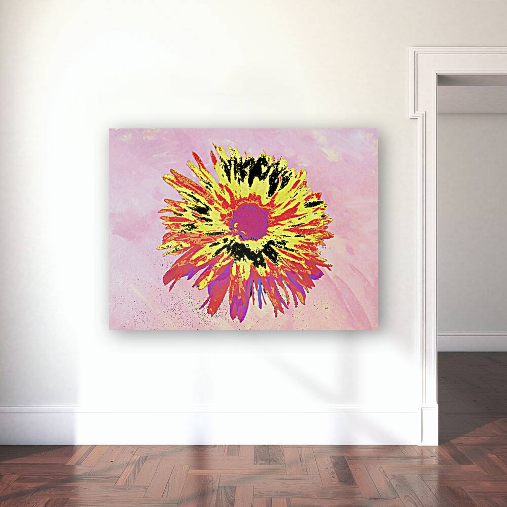 Abstract Dynamic Psychedelic Daisy Flower Reproduction