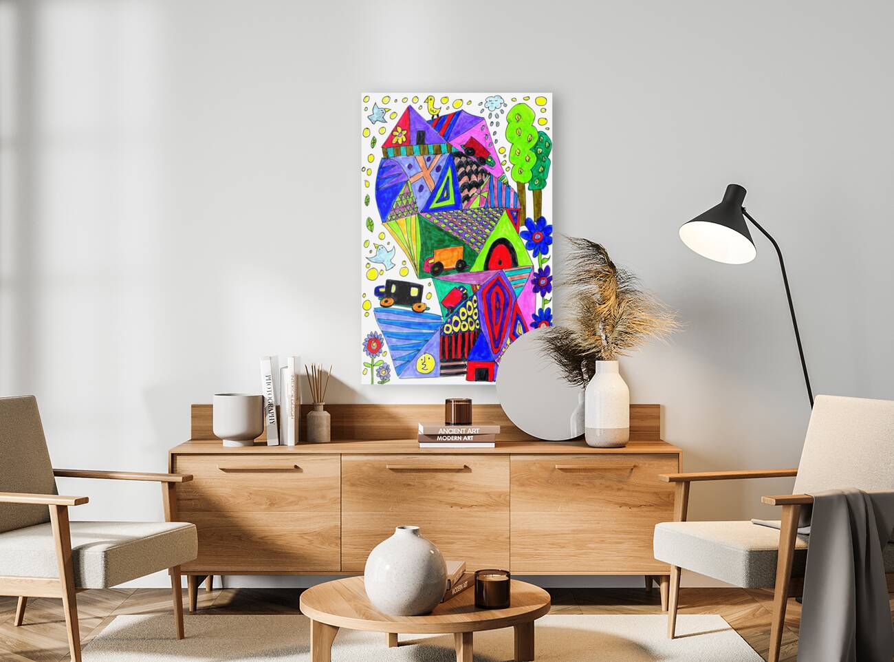 Abstract Doodle Art Fun Reproduction
