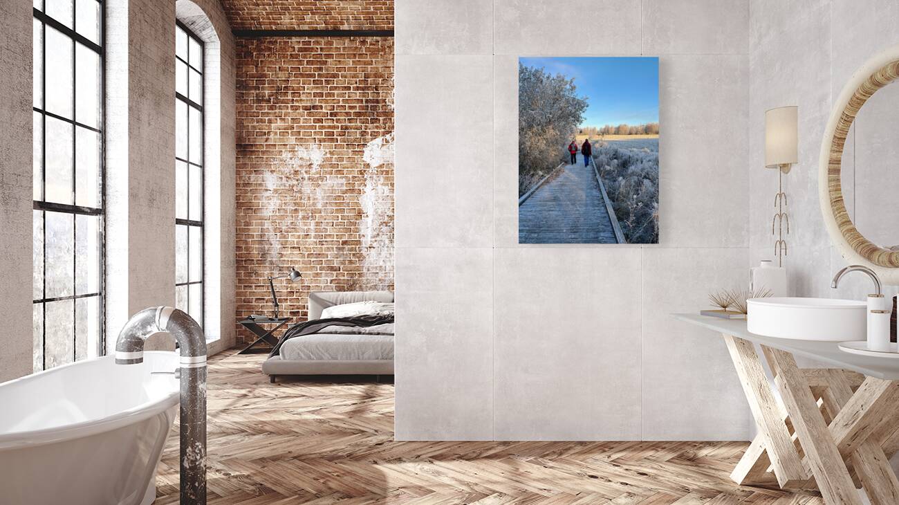 Frosty Nature Path Through the Scottish Highlands Reproduction