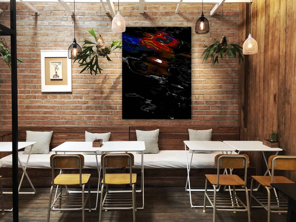 Abstract Vibrant Bold Colours Reproduction