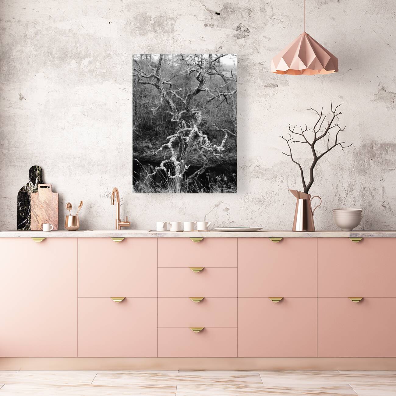 Black and White Winter in the Scottish Highlands Reproduction