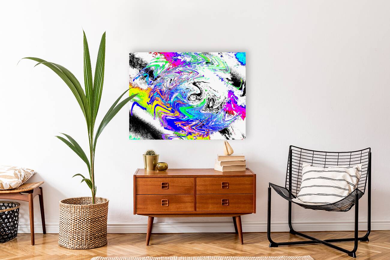 Abstract Swirling Chaotic Colours Reproduction