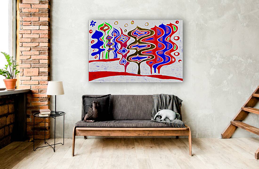 Abstract Colourful Forest Reproduction